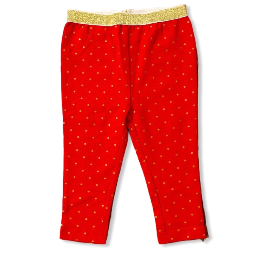 NWOT Crown And Ivy Gold Glitter Polka-dot Leggings